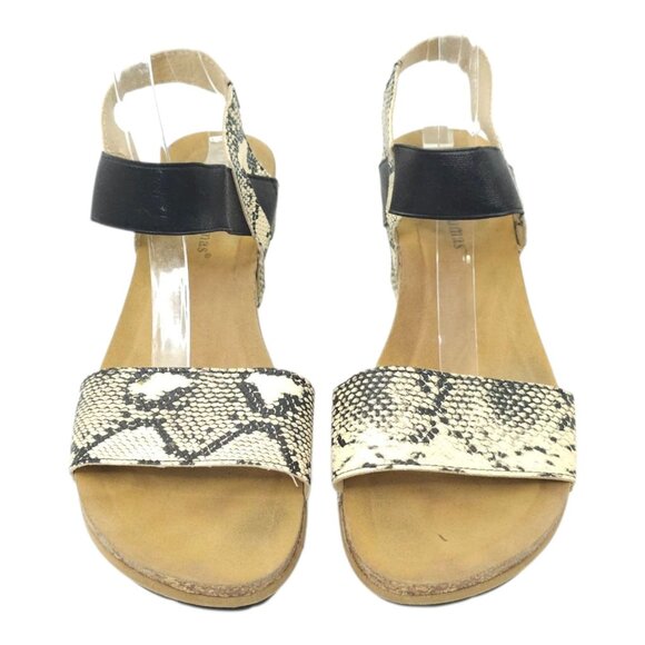 Pierre Dumas Chantal 2 Platform Wedge Sandal Womens Size 11 Reptile Print - Picture 5 of 16